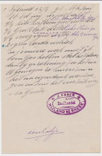 Briefkaart Nijland bij Sneek 1893 - Zaadhandel
