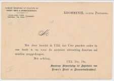 Firma briefkaart Krommenie 1904 - Vernis en Stoommetaaldrukkerij