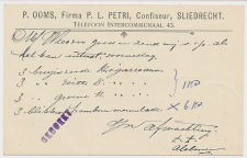 Firma briefkaart Sliedrecht 1912 - Confiseur