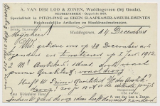 Firma briefkaart Waddingsveen 1911 - Meubelfabriek