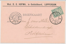 Firma briefkaart Loppersum 1899 - Hopma Gedistilleerd