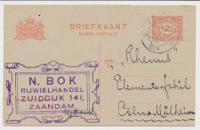 Briefkaart Zaandam 1924 - Rijwielhandel