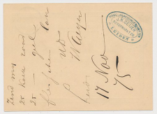 Briefkaart Leiden 1875 - Schrijfbehoeften