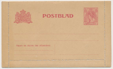 Postblad G. 14 - Bruin papier - Onregelmatig geperforeerd