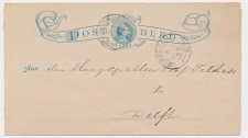 Postblad G. 2 a Dordrecht - Delft 1895