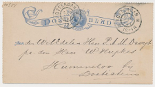 Postblad G. 2 b Rotterdam - Hummeloo 1897