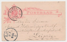 Postblad G. 7 y Nijmegen - Leipzig Duitsland 1897 