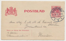 Postblad G. 12 Den Haag - Haarlem 1908 