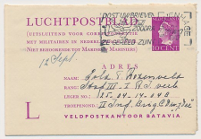 Luchtpostblad G. 1 a Den Haag - Ned. Indie 1947