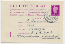 Luchtpostblad G. 2 a Amsterdam - Soerabaja Ned. Indie 1949