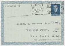 Luchtpostblad G. 3 Den Haag - New York USA 1951