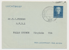 Luchtpostblad G. 4 Haarlem - Falls Church USA 1952
