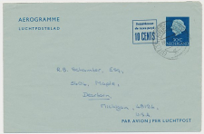 Luchtpostblad G. 17 Groningen - Dearborn USA 1965