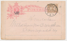 Postblad G. 9 x / Bijfrankering Tiel - Amsterdam 1907 