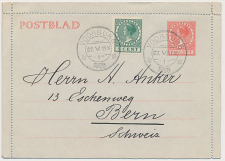 Postblad G. 17 x / Bijfrankering Voorburg -Bern Zwitserland 1929