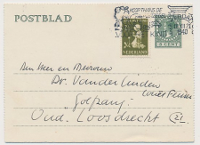 Postblad G. 19 a / Bijfrankering Amsterdam - Loosdrecht 1940