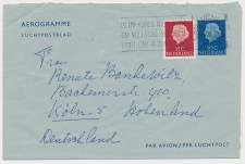 Luchtpostblad G. 15 / Bijfrankering Den Haag - Duitsland 1964