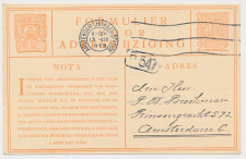 Verhuiskaart G. 8 Locaal te Amsterdam 1928 - Na 1 februari