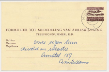 Verhuiskaart G. 33 Muiderberg - Amsterdam 1966
