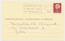 Verhuiskaart G. 36 Hoogeveen - Gieten 1971