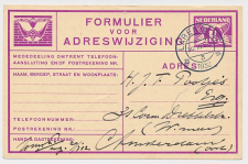 Verhuiskaart G. 10 Laren - Amsterdam 1932