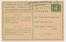 Verhuiskaart G. 20 Groningen - USA 1950