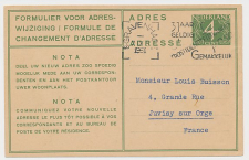 Verhuiskaart G. 20 Den Haag - Frankrijk 1951