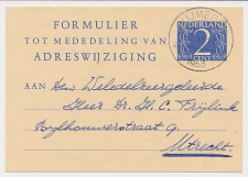 Verhuiskaart G. 22 Nijmegen - Utrecht 1953
