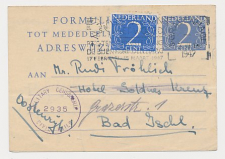 Verhuiskaart G. 19 Den Haag - OOstenrijk 1947 - Buitenland      