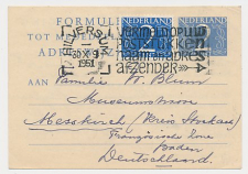 Verhuiskaart G. 19 Hilversum - Duitsland 1951 - Buitenland