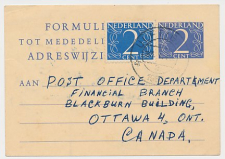 Verhuiskaart G. 22 Ulft - Canada 1953 - Buitenland