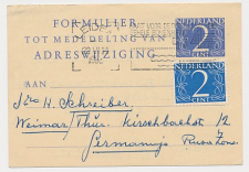 Verhuiskaart G. 22 Leiden - Duitsland 1953 - Buitenland