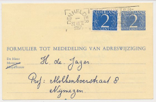 Verhuiskaart G. 24 Den Helder - Nijmegen 1957