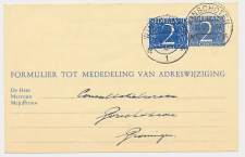 Verhuiskaart G. 24 Winschoten - Groningen 1957