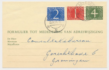 Verhuiskaart G. 29 Sappemeer - Groningen 1964
