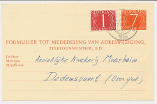 Verhuiskaart G. 30 Texel - Dedemsvaart 1965
