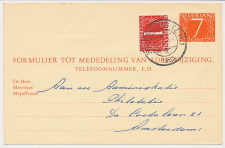 Verhuiskaart G. 30 Rijnsburg - Amsterdam 1965