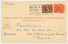 Verhuiskaart G. 30 Amsterdam - Italie 1965 - Buitenland