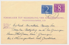 Verhuiskaart G. 32 Roden - Groningen 1966