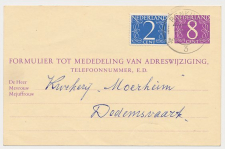 Verhuiskaart G. 32 Renkum - Dedemsvaart 1966
