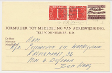 Verhuiskaart G. 33 Nijmegen - Den Haag 1969