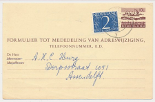 Verhuiskaart G. 33 Wormerveer - Assendelft 1967