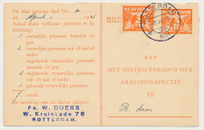 Arbeidslijst G. 17 Locaal te Rotterdam 1941