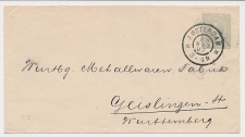 Envelop G. 2 Amsterdam - Geislingen Duitsland 1897