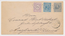 Envelop G. 4 / Bijfrankering Vlaardingen  - Zwitserland 1891