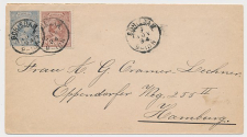 Envelop G. 5 b / Bijfrankering Schiedam - Duitsland 1894