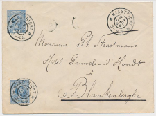 Envelop G. 6 a / Bijfrankering Maastricht - Belgie 1896