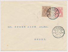 Envelop G. 8 c / Bijfrankering Schiedam - Duitsland 1906