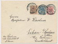 Envelop G. 8 c / Bijfrankering Amsterdam - Duitsland 1905