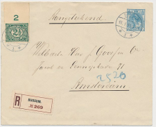 Envelop G. 21 a / Bijfr. Aangetekend Bussum - Amsterdam 1919